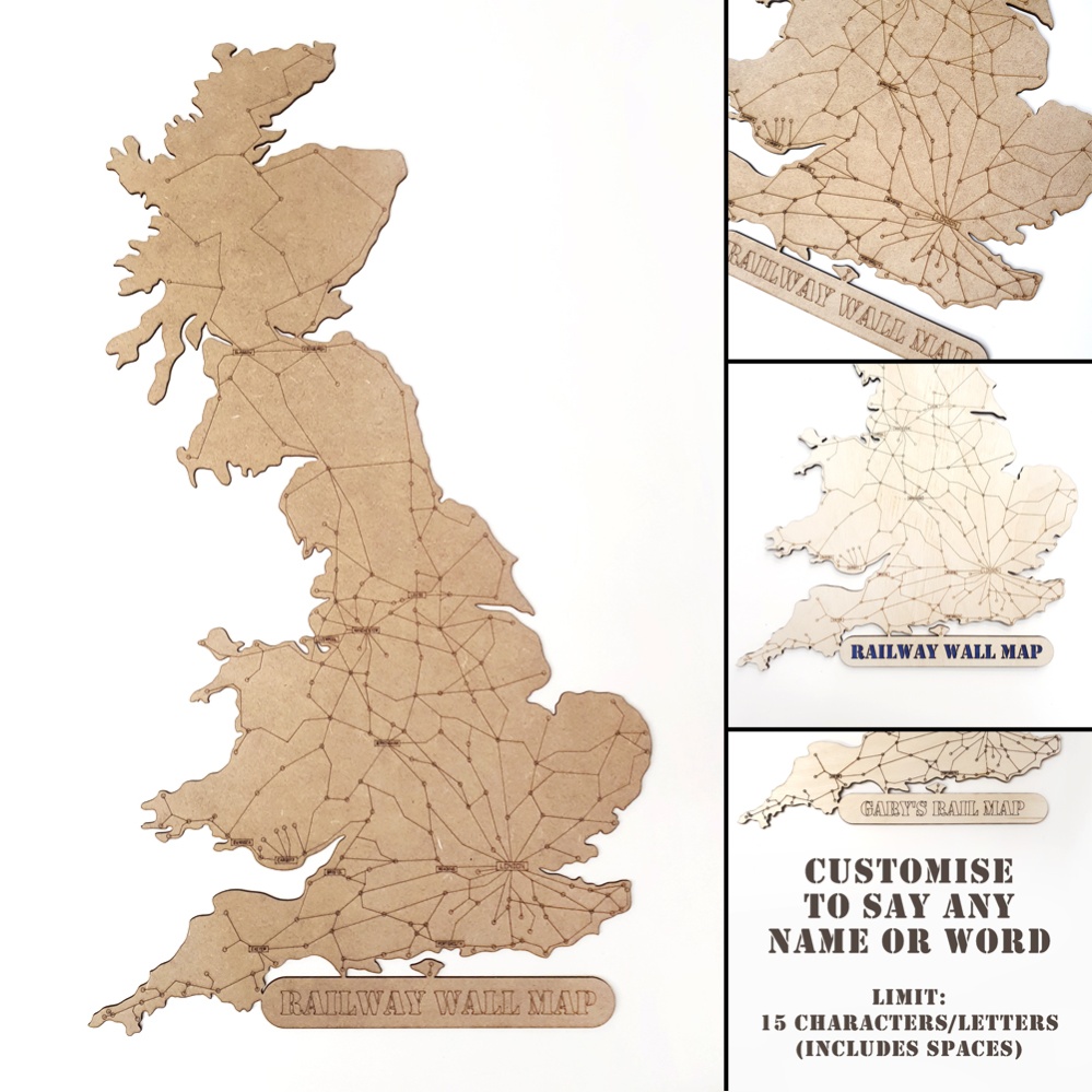 Railway Track Wall Map